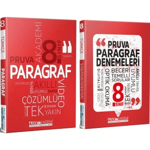 Pruva Akademi 8. Sınıf Paragraf Soru Bankası ve Deneme Seti 2 Kitap