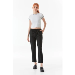 Basic Beli Lastikli Carrot Fit Kumaş Pantolon