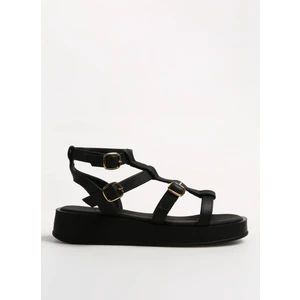 Siyah Kadın Sandalet Hulong