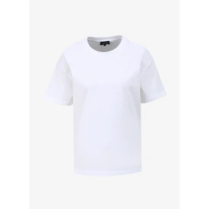 Beyaz Kadın Bisiklet Yaka Basic T-Shirt F4SL-TST0358