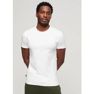 Bisiklet Yaka Düz Beyaz Erkek T-Shirt M1011245M44C_ESSENTIAL Logo Emb Tee