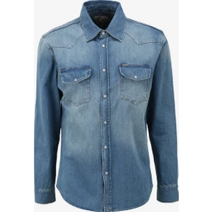 Lee Cooper Slim Fit Erkek Denim Gömlek 242 Lcm 141002 Wolker Melora Db Lıg