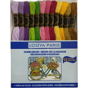 Losiya Paris Muline Etamin Koton Nakış Ipi Ipliği 12 Adetli Set