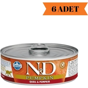 N&d Pumpkin Bıldırcın & Balkabağı Yetişkin Kedi Yaş Maması 70 gr x 6 Adet
