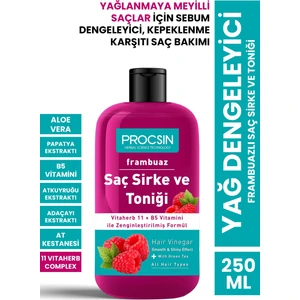 PROCSIN Yağ Dengeleyici Frambuazlı Saç Sirke ve Toniği 250 ML