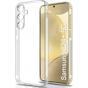 Case World Caseworld Samsung Galaxy S24 Plus Kapak Kamera Korumalı Tıpalı Şeffaf Silikon Kılıf