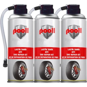 POOLL Lastik Tamir Kiti Köpüğü 400 Ml 3 Adet
