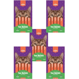 Kiwi Yammies 5X14 gr 5 Paket Ton Balıklı Deniz Taraklı Sıvı Ödül Maması