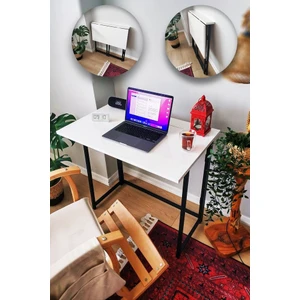 Yüceer Home Katlanabilir Taşınabilir Sağlam Metal Ayaklı Çalışma Masası