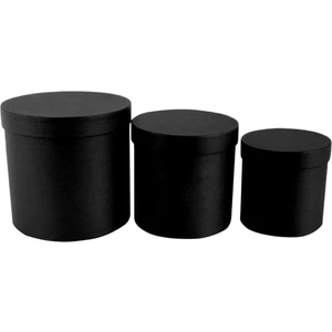 Silindir Kutu Yuvarlak Çiçekçi Kutusu 3 Lü Set 20*20// 17*17 // 16*16 cm