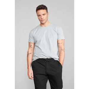 Çetinkaya Mentality 2772B Bisiklet Yaka Basic T-Shirt Açık Gri