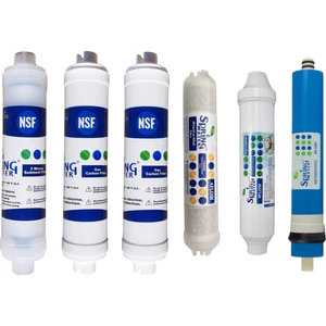 Spring Water Su Arıtma Cihazı İçin Inline 6’ lı Filtre Seti