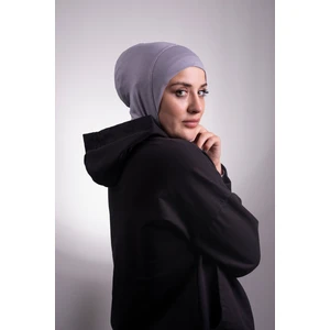 Hürrem Bone Koyu Gri Pratik Hazır Geçmeli Bone Viskon Kumaş Hijab Spor 2106_23