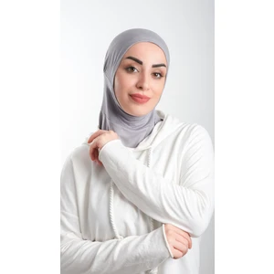 Hürrem Bone Gri Pratik Hazır Geçmeli Tesettür Bone Sandy Kumaş Spor Hijab 2113_15