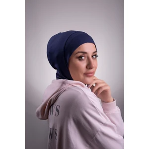 Hürrem Bone Lacivert Pratik Hazır Geçmeli Bone Viskon Kumaş Hijab Spor 2106_02