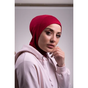 Hürrem Bone Bordo Pratik Hazır Geçmeli Bone Viskon Kumaş Hijab Spor 2106_16