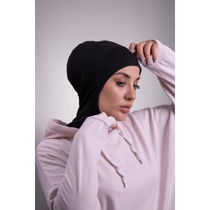 Hürrem Bone Siyah Pratik Hazır Geçmeli Bone Viskon Kumaş Hijab Spor 2106_01