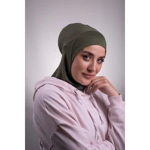 Hürrem Bone Haki Pratik Hazır Geçmeli Bone Viskon Kumaş Hijab Spor 2106_09