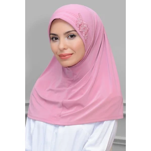 Hürrem Bone Gül Kurusu Pratik Hazır Geçmeli Tesettür Eşarp Sandy Kumaş Elişi Çiçek Işlemeli Güllü 1602_18