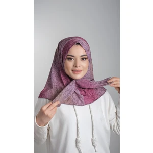 Hürrem Bone Şarabi Pratik Hazır Geçmeli Tesettür Bone Sandy Kumaş Batik Desenli 2101D_08