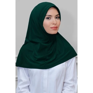 Hürrem Bone Zümrüt Pratik Hazır Geçmeli Tesettür Eşarp Sandy Kumaş Sade 1600_37