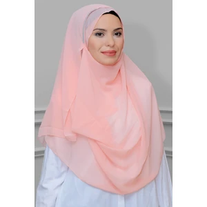 Hürrem Bone Somon Pratik Hazır Geçmeli Malezya Şal Şifon Taşlı 1850_39