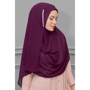 Hürrem Bone Şarabi Pratik Hazır Geçmeli Malezya Şal Şifon Taşlı 1850_08