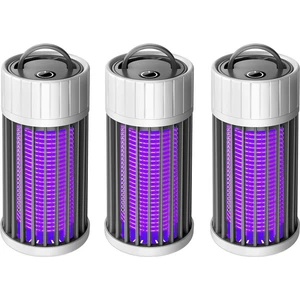 [gui Xulian]2x Böcek Öldürücü ve Böcek Sinek Çekici Tuzak ve LED Kamp Feneri, Usb/güneş Enerjisi ile Şarj Edilebilir, Böcek Sinek Tuzakları Gri (Yurt Dışından)
