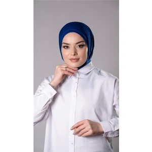 Hürrem Bone Saks Mavisi Pratik Hazır Geçmeli Tesettür Eşarp Sandy Kumaş Arkadan Çıtçıtlı 2206_24
