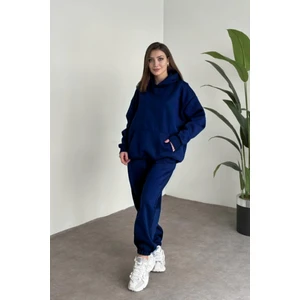 Kadın 3 Iplik Şardonlu Oversize Eşofman Takımı