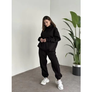 Kadın 3 Iplik Şardonlu Oversize Eşofman Takımı