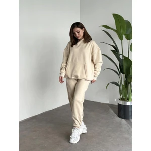 Kadın 3 Iplik Şardonlu Oversize Eşofman Takımı
