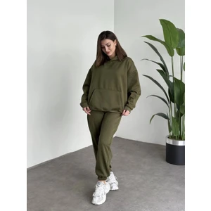 Kadın 3 Iplik Şardonlu Oversize Eşofman Takımı