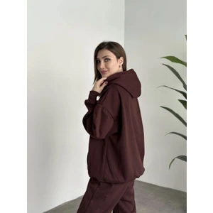 Kadın 3 Iplik Şardonlu Oversize Eşofman Takımı