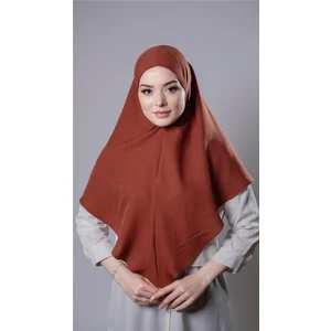 Hürrem Bone Taba Pratik Hazır Geçmeli Tesettür Eşarp Pamuk Caz Kumaş Düz Hijab 2306_33