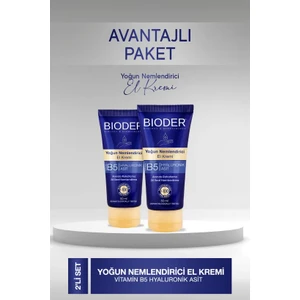 Yoğun Nemlendirici El Kremi - Vitamin B5 Hyalüronik Asit 24 Saat Etki Alkolsüz 2'li  50 ml