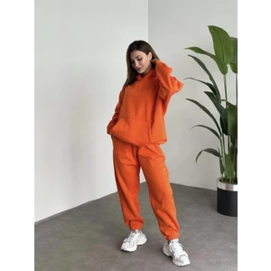 Kadın 3 Iplik Şardonlu Oversize Eşofman Takımı