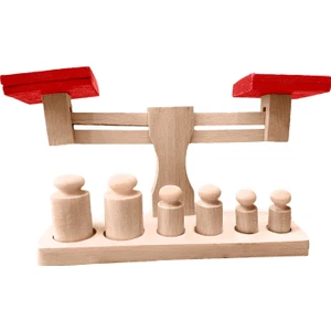 Wooden Toys Ahşap Eğitici Geliştirici Oyuncak Kutulu Terazi