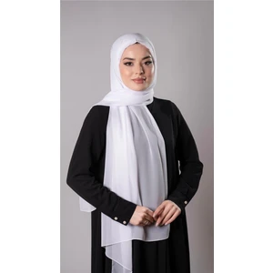 Hürrem Bone Beyaz Pratik Hazır Geçmeli Şal Şifon Kumaş Bone 3009_42
