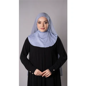 Hürrem Bone Gri Pratik Hazır Geçmeli Şal Şifon Kumaş Bone 3009_15
