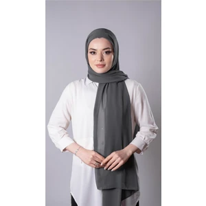 Hürrem Bone Antrasit Pratik Hazır Geçmeli Şal Şifon Kumaş Bone 3009_25