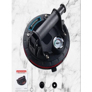 Almaya Tools Cam Kaldırıcı, Vakumlu Vantuz, Manometreli Güçlü Vantuz, Malzeme Taşıma Vantuzu
