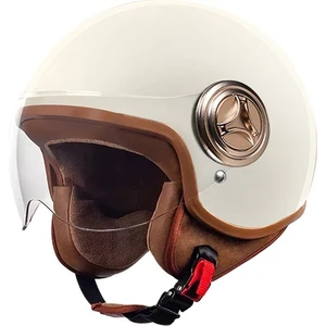 3c Sertifikalı Kask Kadın Erkek Açık Motosiklet Kaskı Yarım Kask Kış Sıcak ve Anti-Fogg Açık Kask (Yurt Dışından)