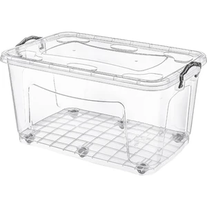 Nfm Home 50 Lt  Şeffaf Kapaklı Tekerlekli Saklama Kutusu