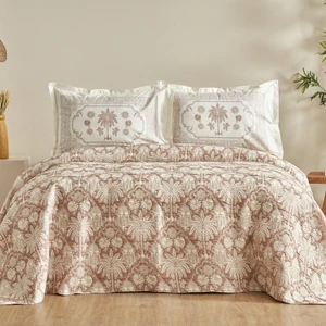 Karaca Home Clay Çift Kişilik Yatak Örtüsü Seti Bej