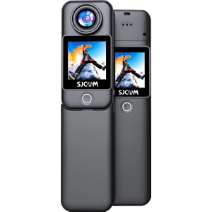 SJCAM C300 4K UHD 2160P Çift Ekranlı Ultra Batarya 2800mAh + 1000mAh WiFi 20MP 154° İnce Tasarım H.265 30 Metre Su Geçirmez Kılıflı Geniş Açılı Mini Aksiyon Kamerası Siyah