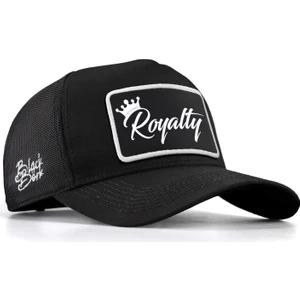 V2 Trucker Royalty - 2 Kod Logolu Unisex Siyah Şapka (Cap)