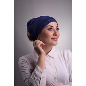 Lacivert Arkadan Bağlamalı Iç Bone Viskon Kumaş Kaymaz Silikonlu 3002_02