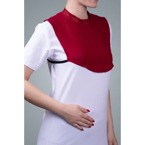 Hürrem Bone Bordo Tesettür Boyunluk Viskon Kumaş Yaka Dantelli 1004_16
