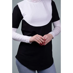 Hürrem Bone Krem Tesettür Boyunluk Viskon Kumaş Yaka Dantelli 1004_40
